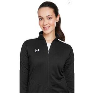 Under Armour Women's Rival Knit Jacket Black Sz SML Full Zip Fall Athletic NWT